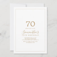 Minimalist Gold 70. Geburtstag