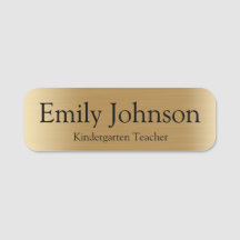 Minimalist Gold Lehrer Name | Benutzerdefinierter