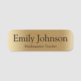 Minimalist Gold Lehrer Name | Benutzerdefinierter  Namensschild