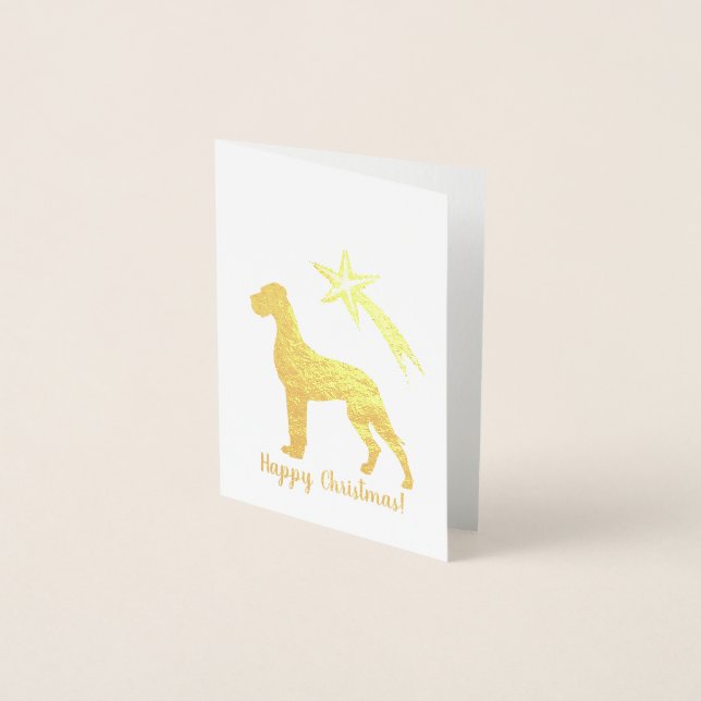 Minimalist golden foil Christmas Folienkarte (Vorderseite)