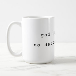 Minimalist Gott ist Licht Kaffeetasse