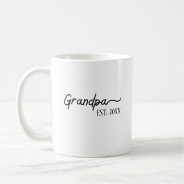 Minimalist Grandpa EST 2026 Tasse | Neues Opa-Gesc