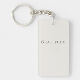 Minimalist Gratitude – Calm Typography Design Schlüsselanhänger