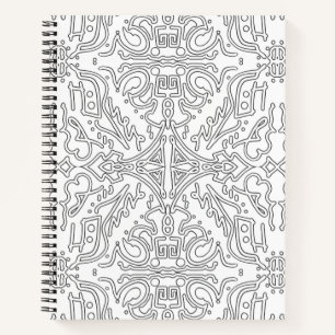 Minimalist graues Blumenmuster Notizbuch