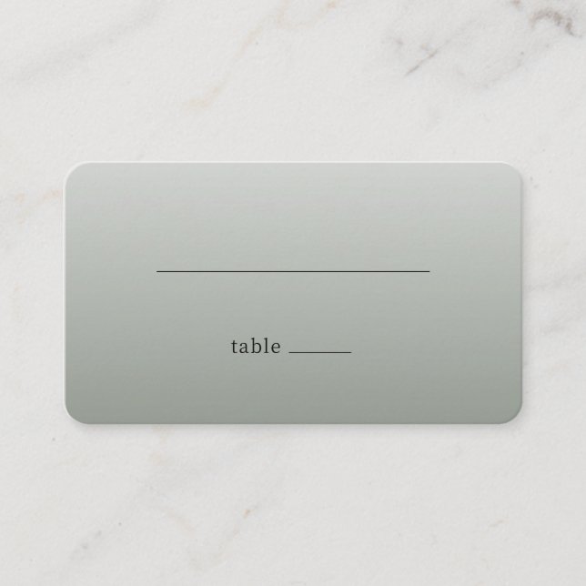Minimalist Gray Line Divider Platzkarte (Vorderseite)