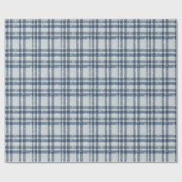 Minimalist Gray & Silver Winter Plaid Geschenkpapier