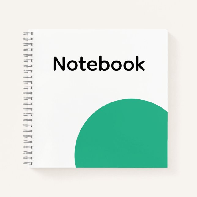 Minimalist Green Circle Notebook  Notizbuch (Vorderseite)