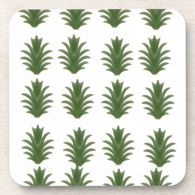 Minimalist Green Leaf Botanical Paper Plate Getränkeuntersetzer (Vorderseite)