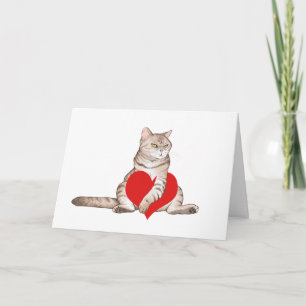 Minimalist Grumpy Cat Valentinstag Karte