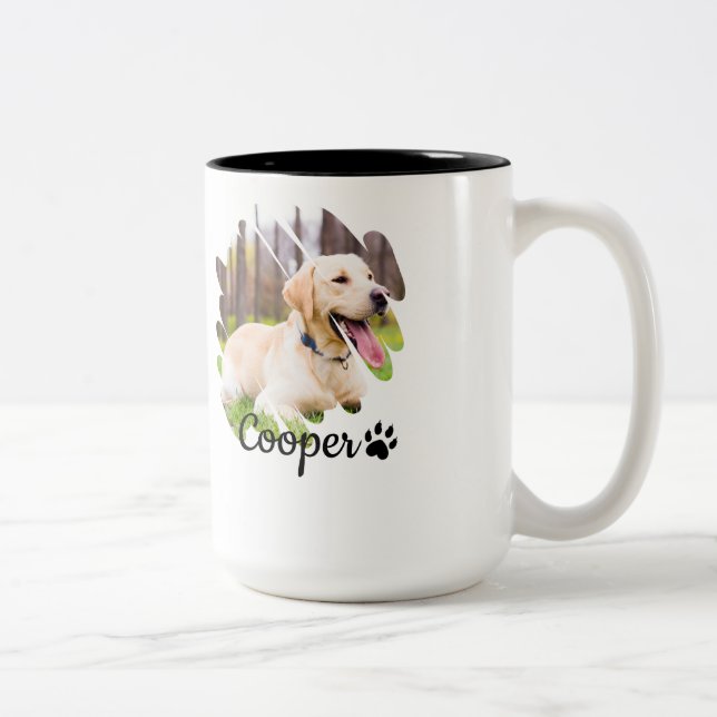 Minimalist Grunge Coffee Mug – Modern Cool Design Zweifarbige Tasse (Rechts)