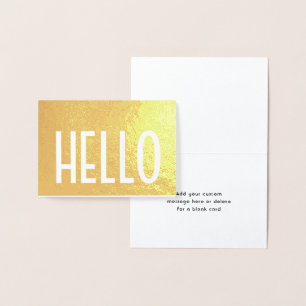 Minimalist Hallo Simple Modern Glam Gefaltete Noti Folienkarte