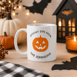 Minimalist Halloween Spooky Sips – Personalisiert Kaffeetasse