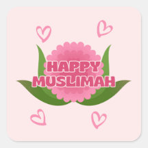 Minimalist Happy Muslimah Aufkleber