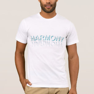 Minimalist HARMONY Text Wasserreflexion & Schatten T-Shirt