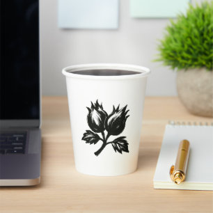 Minimalist Haselnuss – Botanisches Design mit Tint Pappbecher