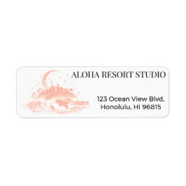 Minimalist Hawaiian Night Orange Tropical Return 