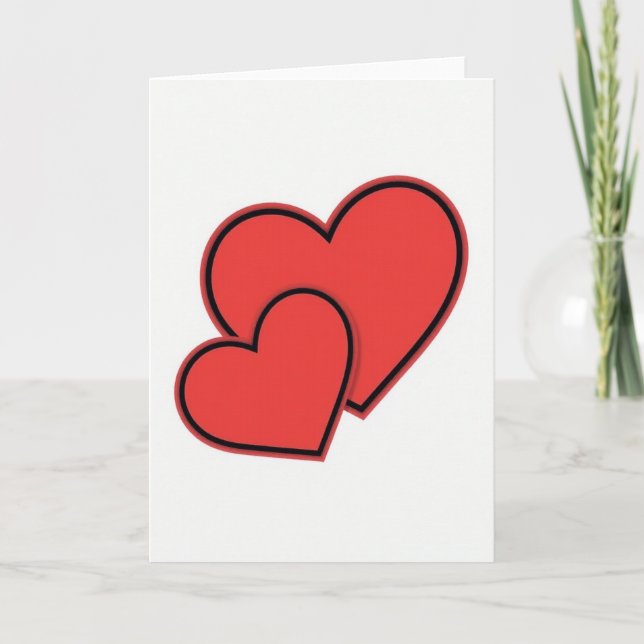 Minimalist Hearts Card Karte (Vorderseite)