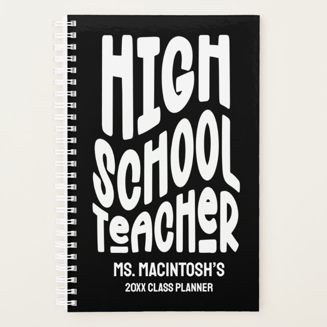 Minimalist High School Teacher Class Planner Planer (Vorderseite)