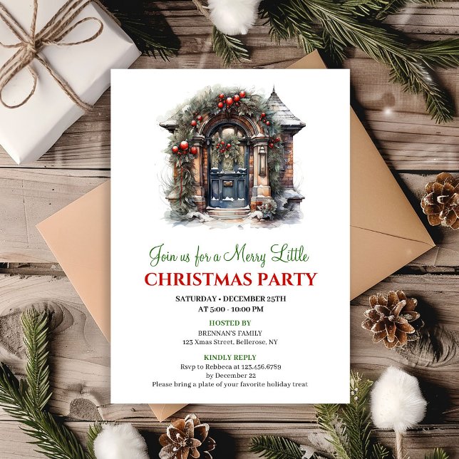 Minimalist Holiday scene Christmas party invite Einladung (Minimalist Holiday scene Christmas party invite

)