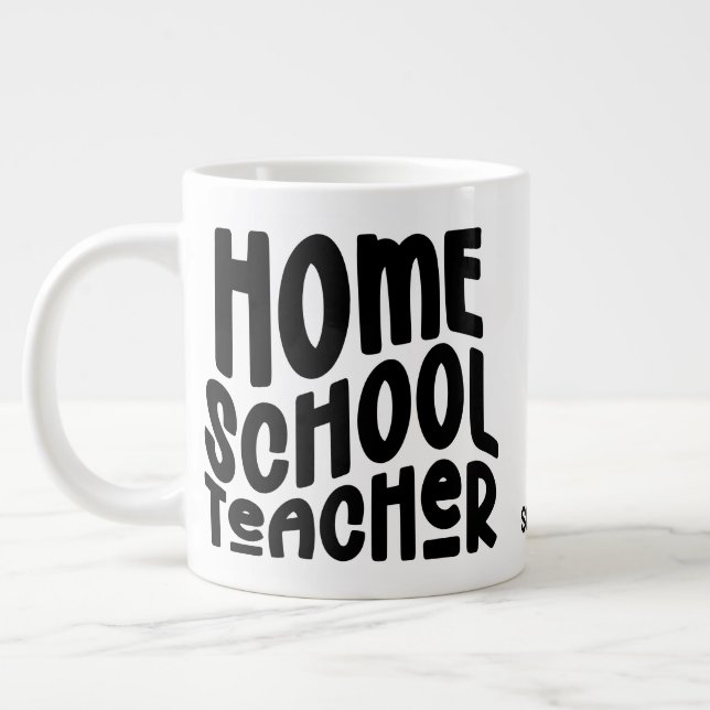 Minimalist Homeschool Teacher Jumbo-Tasse (Links)