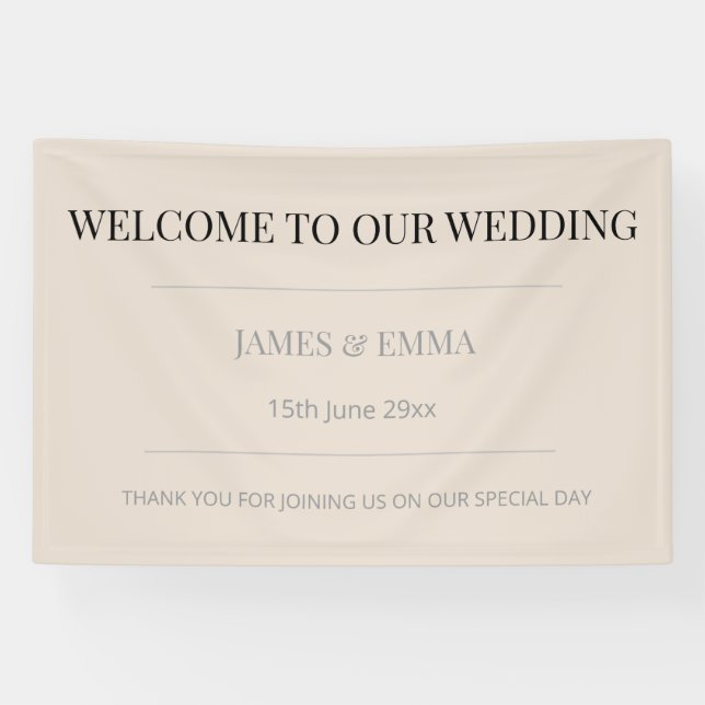 Minimalist Horizontal Soft Latte Banner (Horizontal)