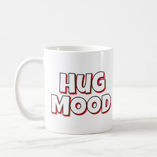Minimalist “Hug Mood” Coffee Mug – Cute Quote Kaffeetasse