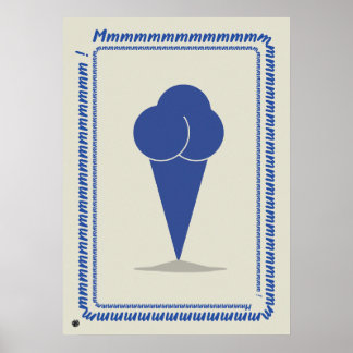 Minimalist Ice Cream Art Print Poster