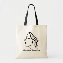 Minimalist International Women's Day T-Shirt Tote Tragetasche