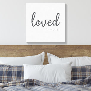 Minimalist John 3:16 liebte  Leinwanddruck