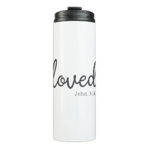 Minimalist John 3:16 liebte Thermosbecher