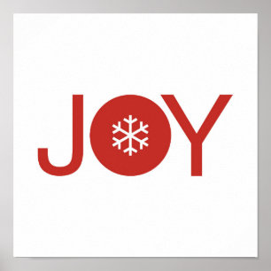 Minimalist Joy Weihnachtsposter Poster