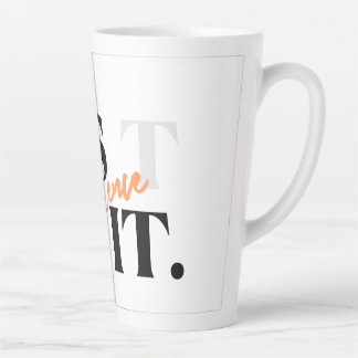 Minimalist Just Do It Silence Zitat Hoher Kaffeebe Milchtasse