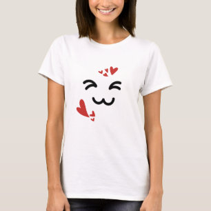 Minimalist Kawaii Süße Katze T-Shirt