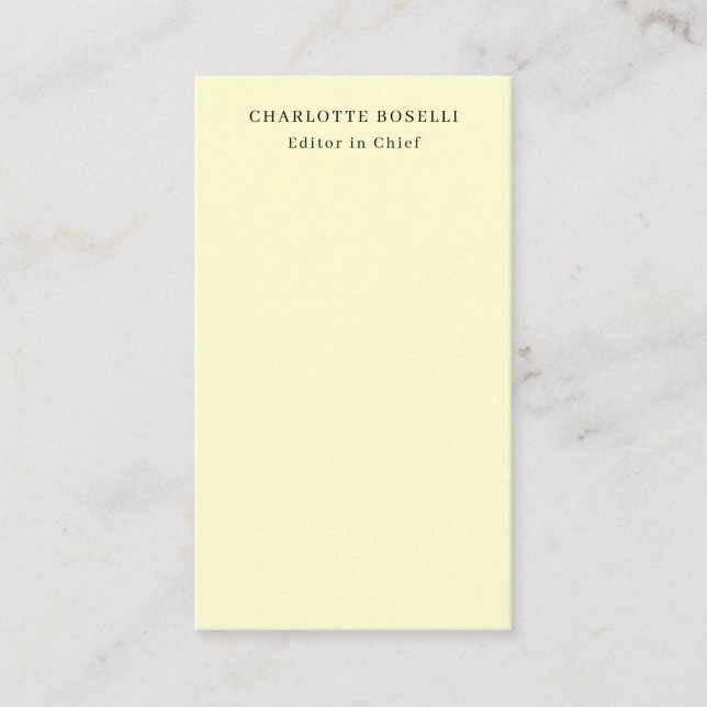 Minimalist Klassisch Professionell Creme Begleitkarte (Vorderseite)