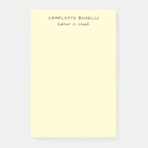 Minimalist Klassisch Professionell Creme Post-it Klebezettel