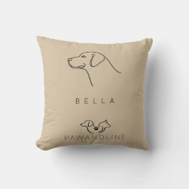 Minimalist Labrador Pillow | Custom Name Kissen