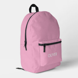 Minimalist Lebendiges Kaugummi-Rosa Personalisiert Bedruckter Rucksack