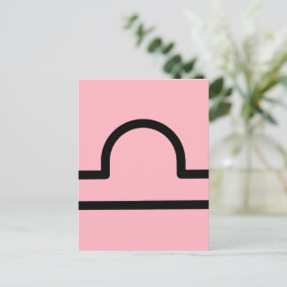 Minimalist Libra Zodiac Horoscope Birthday Gift Postkarte
