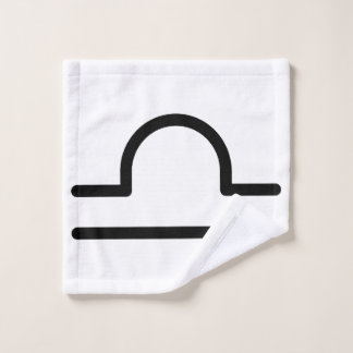 Minimalist Libra Zodiac Horoscope Birthday Gift Waschlappen