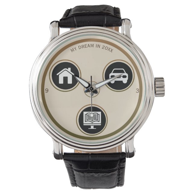 Minimalist Life Icons eWatch Armbanduhr (Vorderseite)