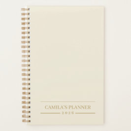 Minimalist Light Cream Planner | Personalized Planer