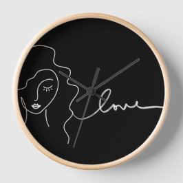 Minimalist Line Art Wall Clock Uhr