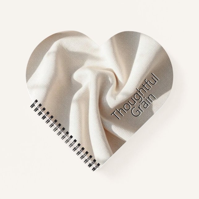 Minimalist Linen Weave | Natural Textured Fabric Notizbuch (Vorderseite)