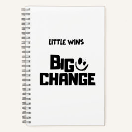Minimalist Little Wins Big Change Softcover Spiral Notizbuch