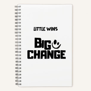 Minimalist Little Wins Big Change Softcover Spiral Notizbuch