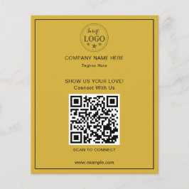 Minimalist Logo and QR Code Business Marketing Flyer