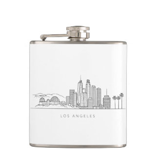 Minimalist Los Angeles Skyline Illustration Flachmann