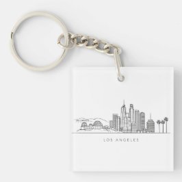 Minimalist Los Angeles Skyline Illustration Schlüsselanhänger
