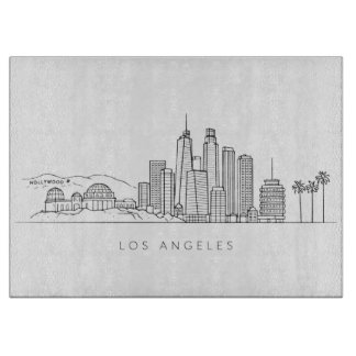 Minimalist Los Angeles Skyline Illustration Schneidebrett