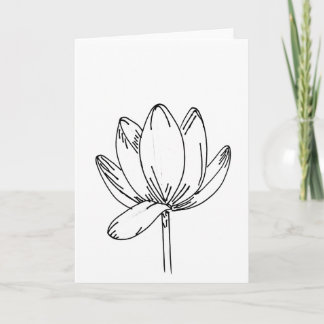Minimalist Lotus Flower Sympathy Karte